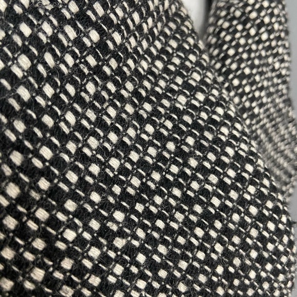 JONES NEW YORK Wool Blend Black & White Double Breasted Coat Size 12 Career Warm - Picture 8 of 16